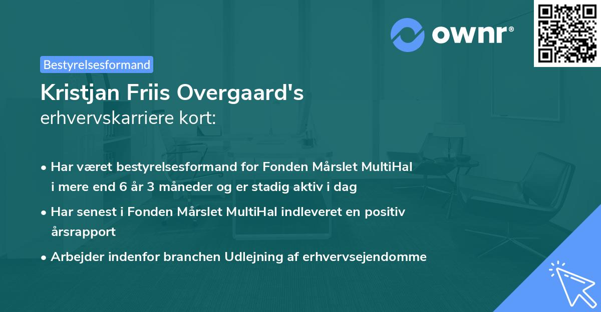 Kristjan Friis Overgaard's erhvervskarriere kort