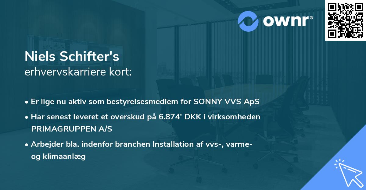 Niels Schifter's erhvervskarriere kort