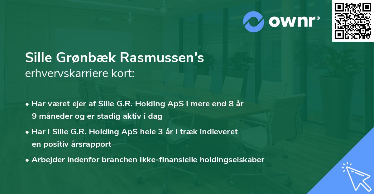 Sille Grønbæk Rasmussen's erhvervskarriere kort