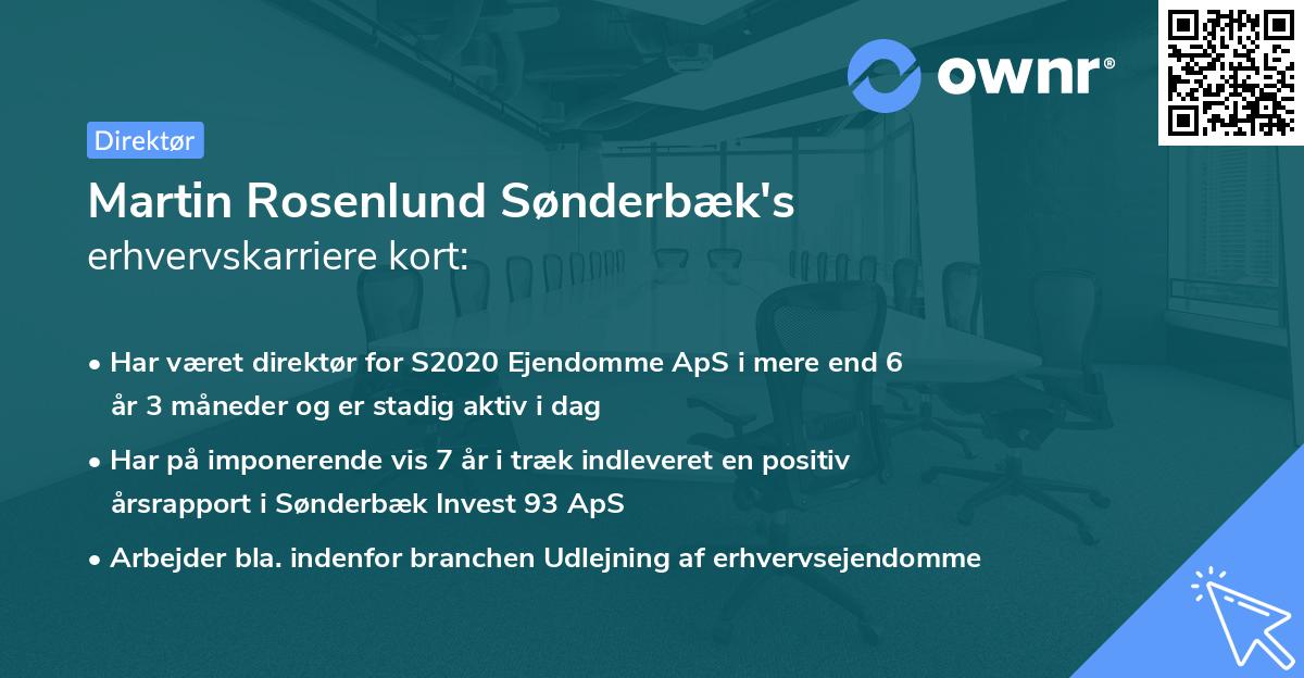 Martin Rosenlund Sønderbæk's erhvervskarriere kort