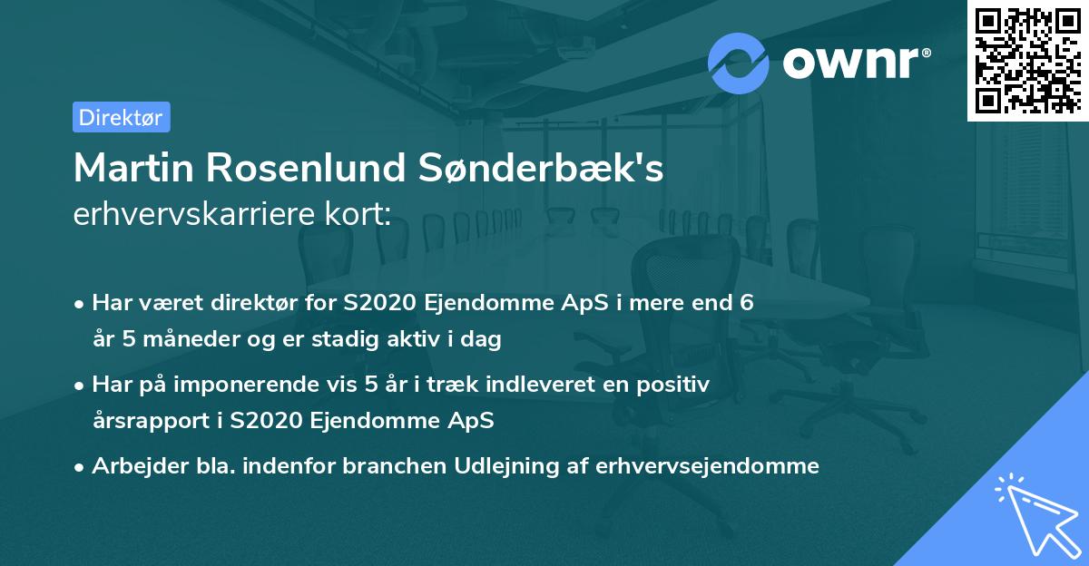 Martin Rosenlund Sønderbæk's erhvervskarriere kort