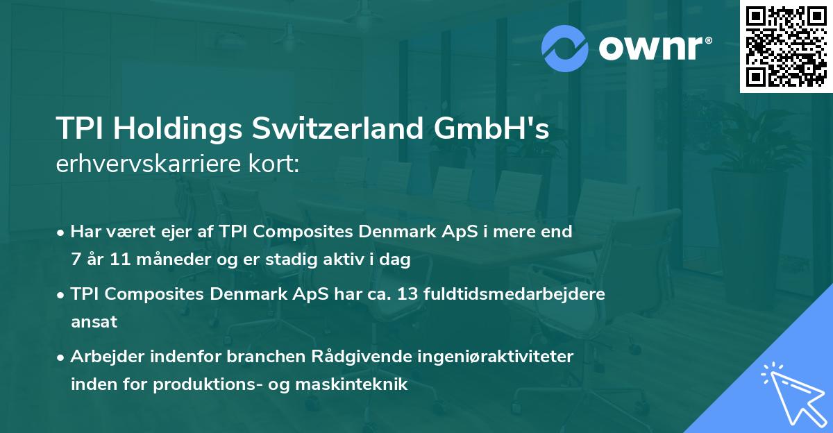 TPI Holdings Switzerland GmbH's erhvervskarriere kort