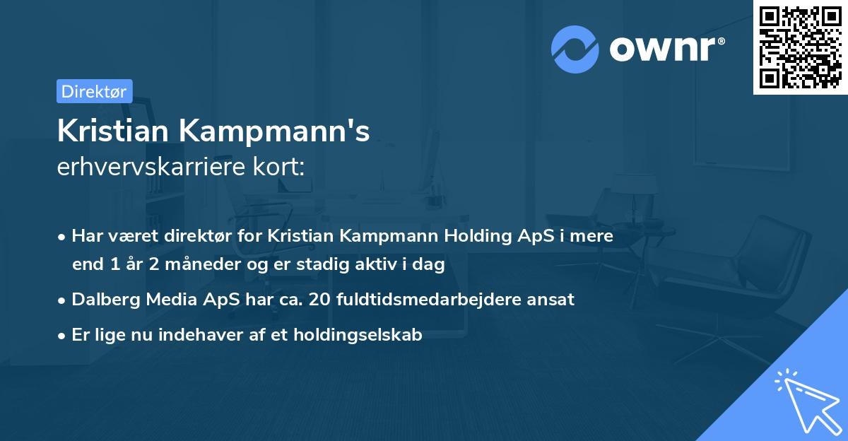 Kristian Kampmann's erhvervskarriere kort