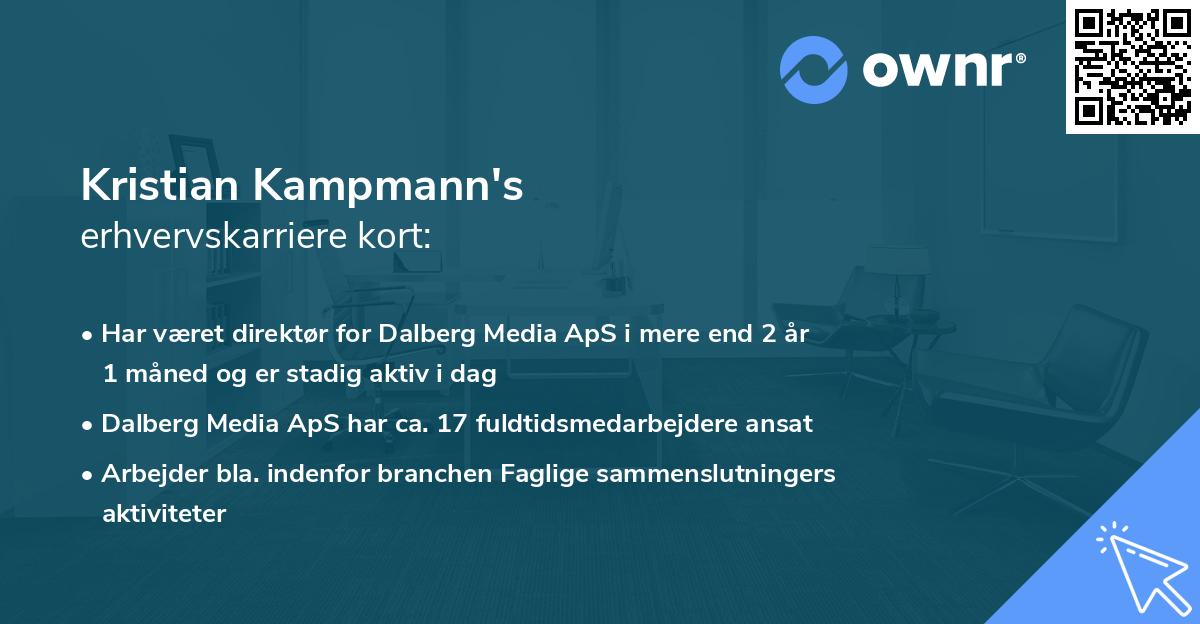 Kristian Kampmann's erhvervskarriere kort