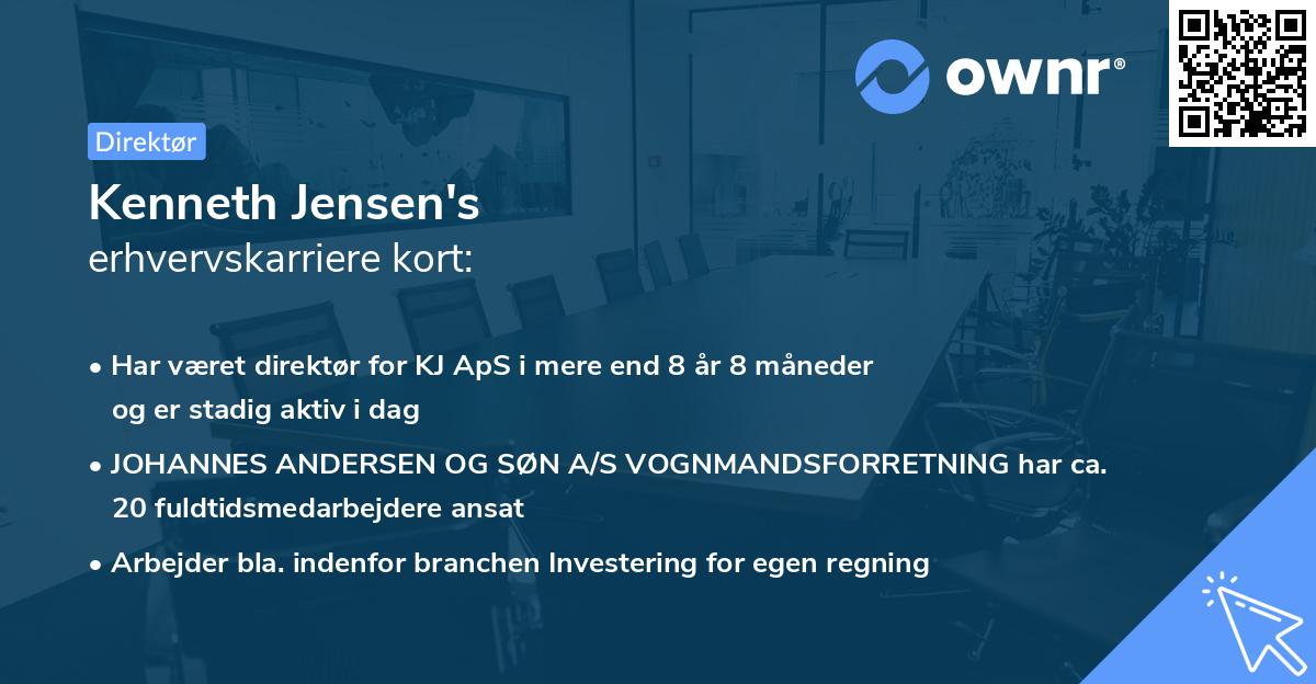 Kenneth Jensen's erhvervskarriere kort