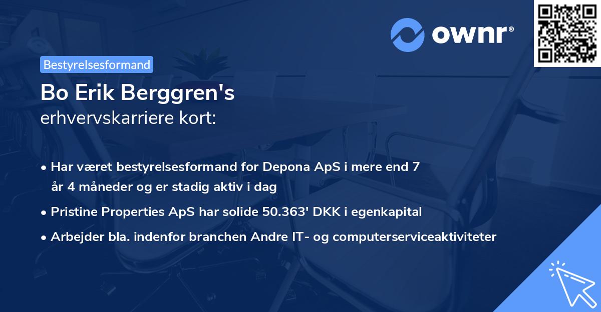 Bo Erik Berggren's erhvervskarriere kort