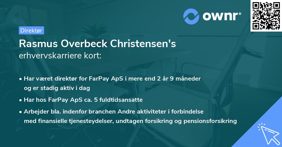 Rasmus Overbeck Christensen's erhvervskarriere kort