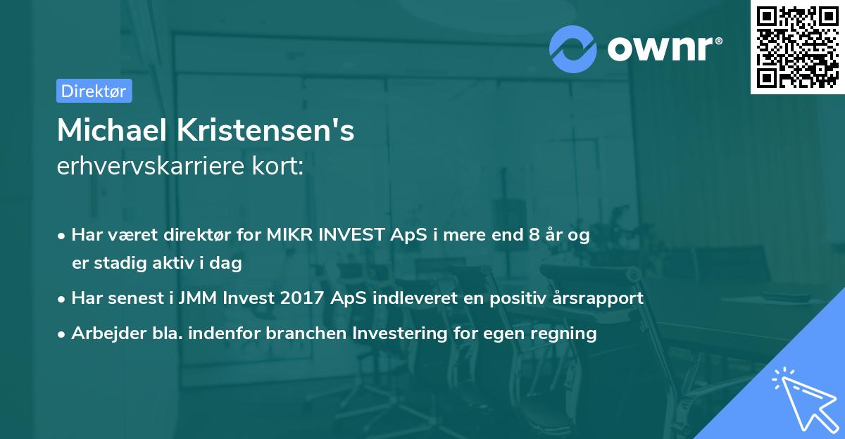 Michael Kristensen's erhvervskarriere kort