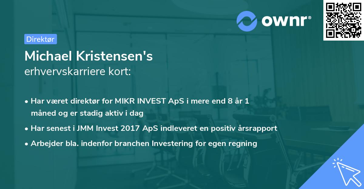 Michael Kristensen's erhvervskarriere kort