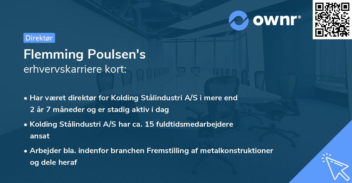 Flemming Poulsen's erhvervskarriere kort