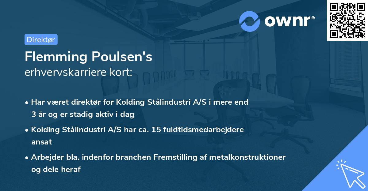 Flemming Poulsen's erhvervskarriere kort
