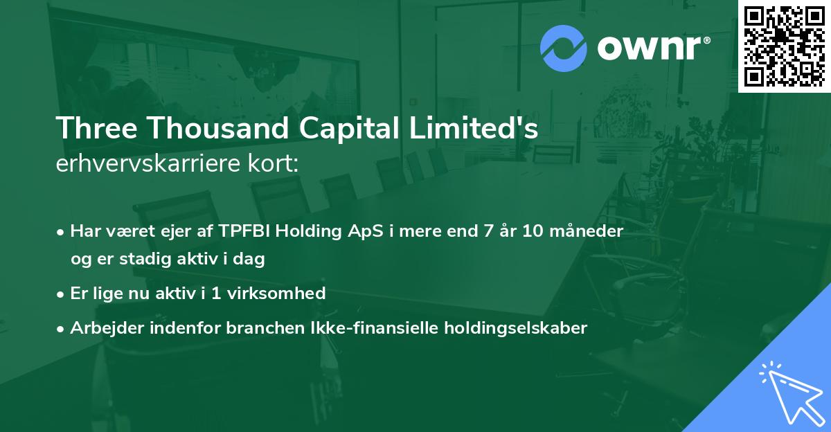 Three Thousand Capital Limited's erhvervskarriere kort