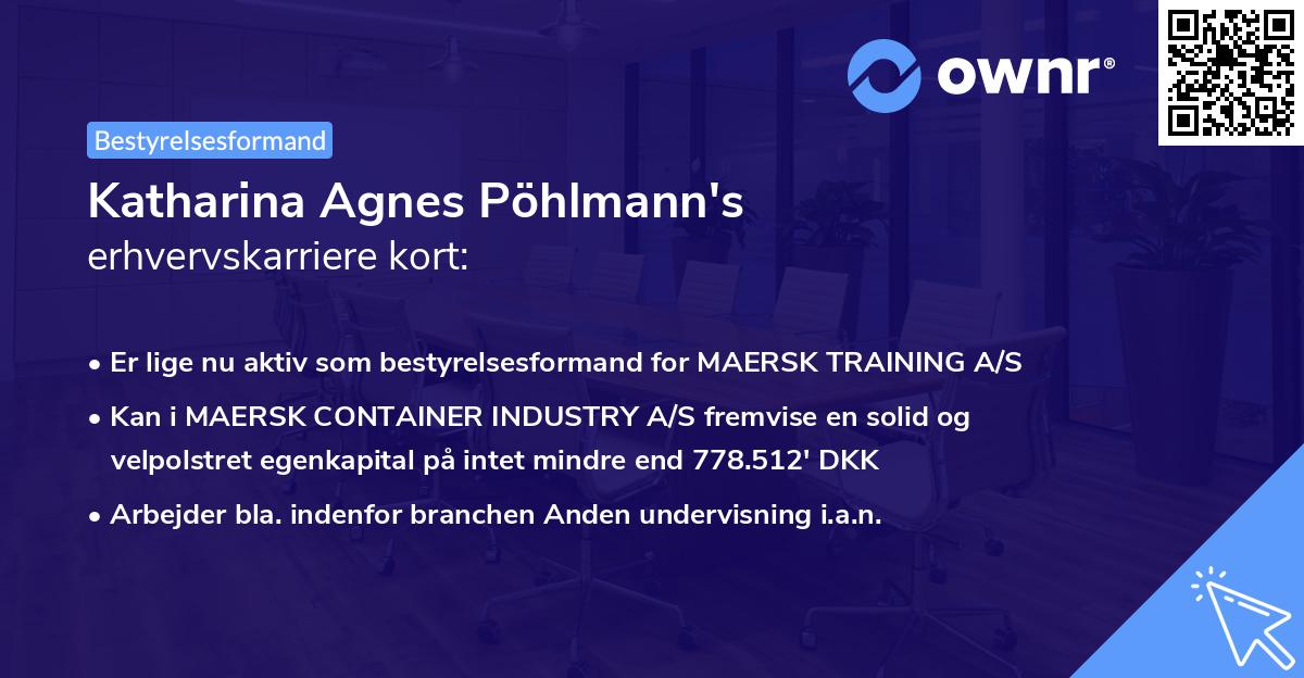 Katharina Agnes Pöhlmann's erhvervskarriere kort