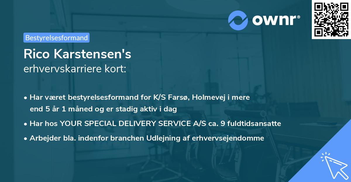 Rico Karstensen's erhvervskarriere kort