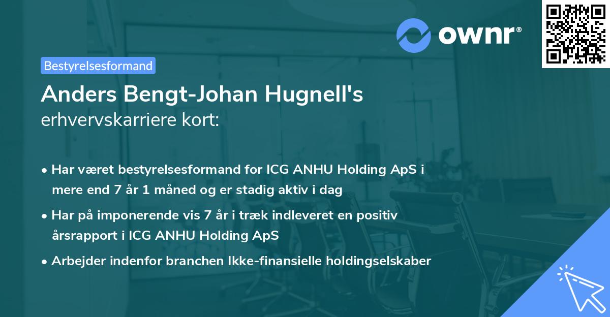 Anders Bengt-Johan Hugnell's erhvervskarriere kort