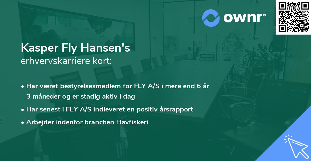 Kasper Fly Hansen's erhvervskarriere kort