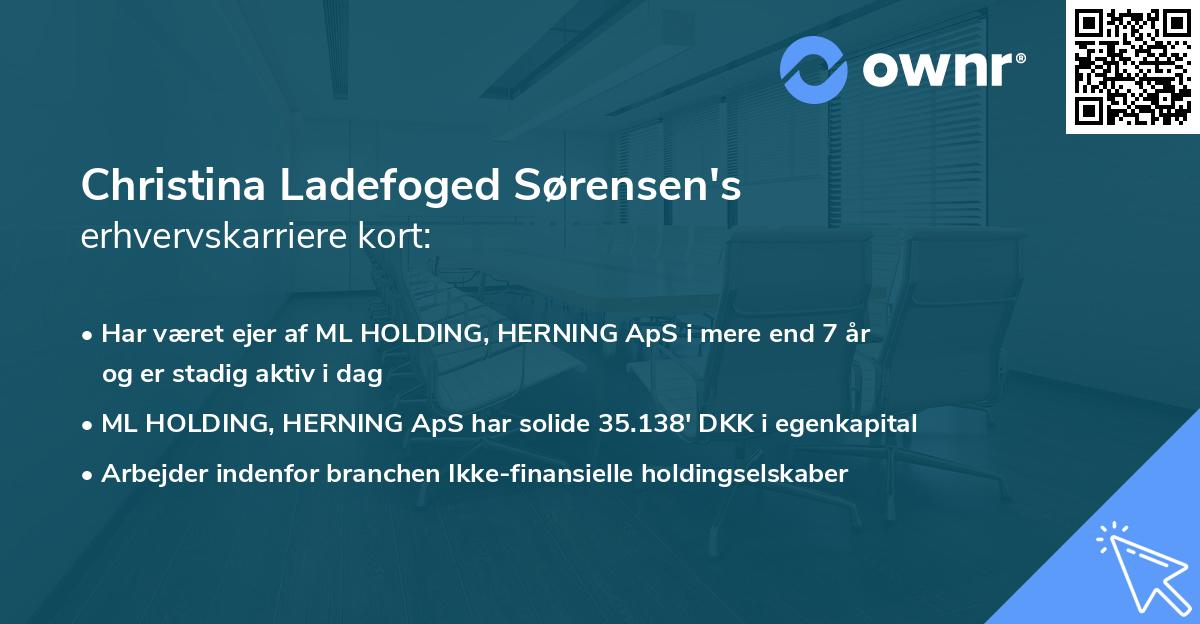 Christina Ladefoged Sørensen's erhvervskarriere kort