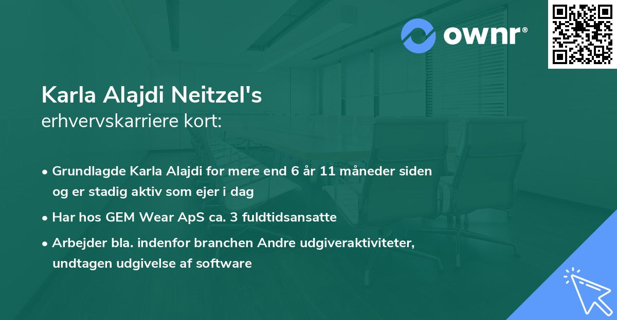 Karla Alajdi Neitzel's erhvervskarriere kort
