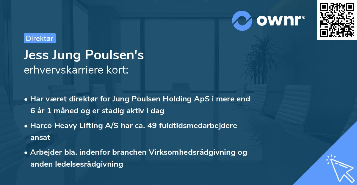 Jess Jung Poulsen's erhvervskarriere kort