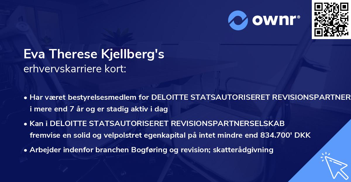 Eva Therese Kjellberg's erhvervskarriere kort