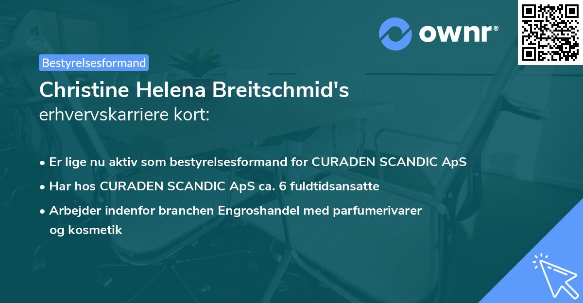 Christine Helena Breitschmid's erhvervskarriere kort