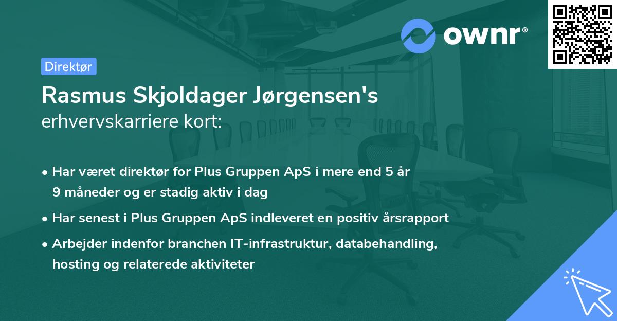 Rasmus Skjoldager Jørgensen's erhvervskarriere kort