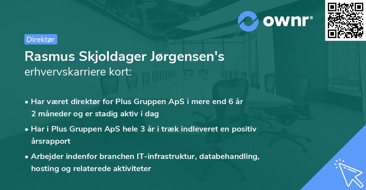 Rasmus Skjoldager Jørgensen's erhvervskarriere kort