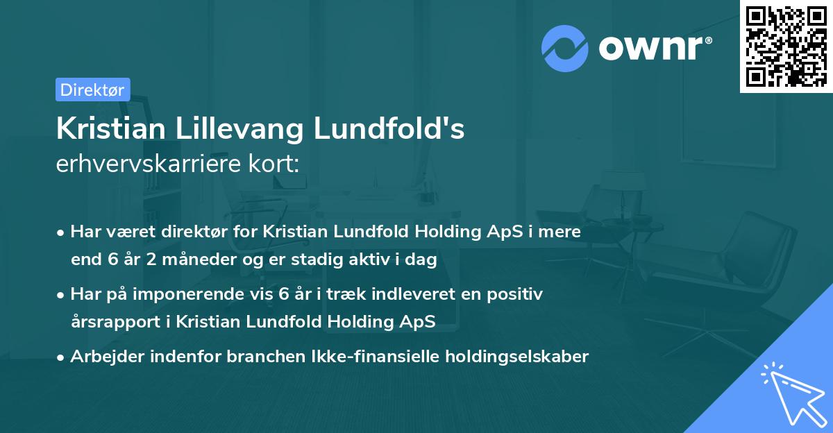 Kristian Lillevang Lundfold's erhvervskarriere kort
