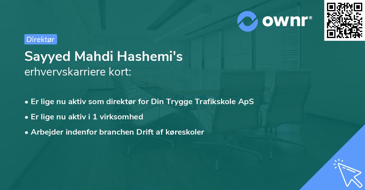 Sayyed Mahdi Hashemi's erhvervskarriere kort