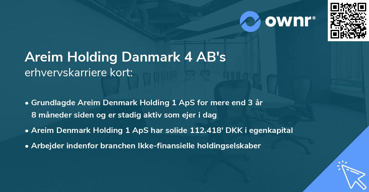 Areim Holding Danmark 4 AB's erhvervskarriere kort