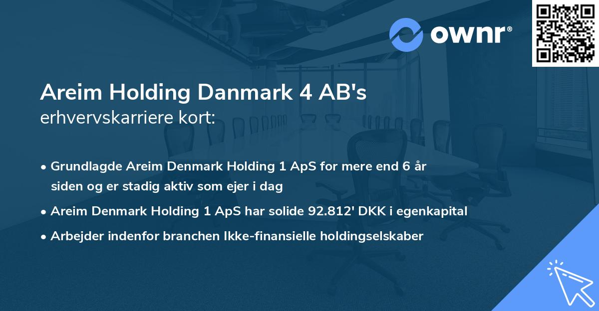 Areim Holding Danmark 4 AB's erhvervskarriere kort
