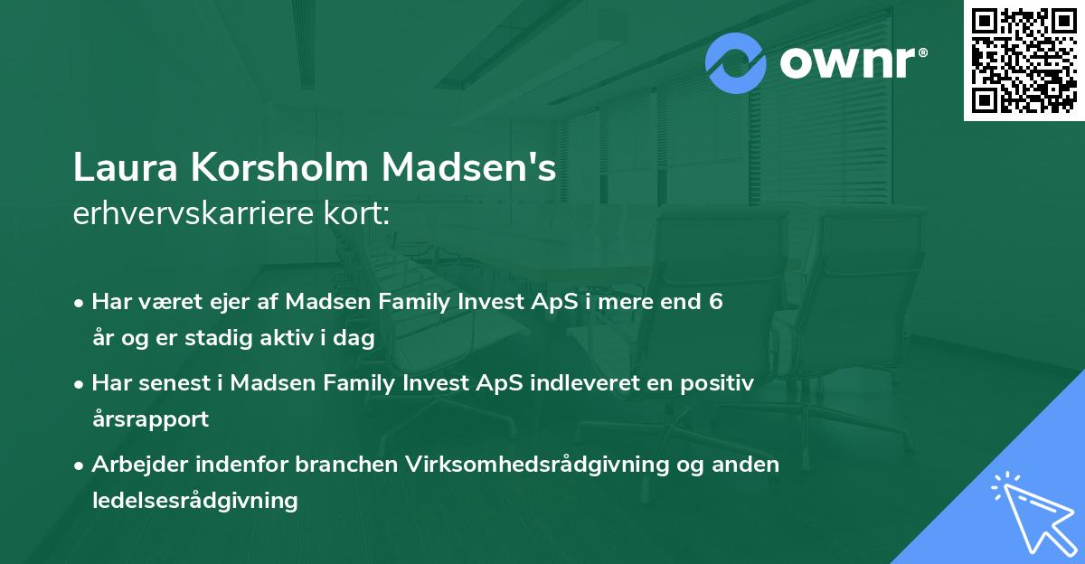 Laura Korsholm Madsen's erhvervskarriere kort