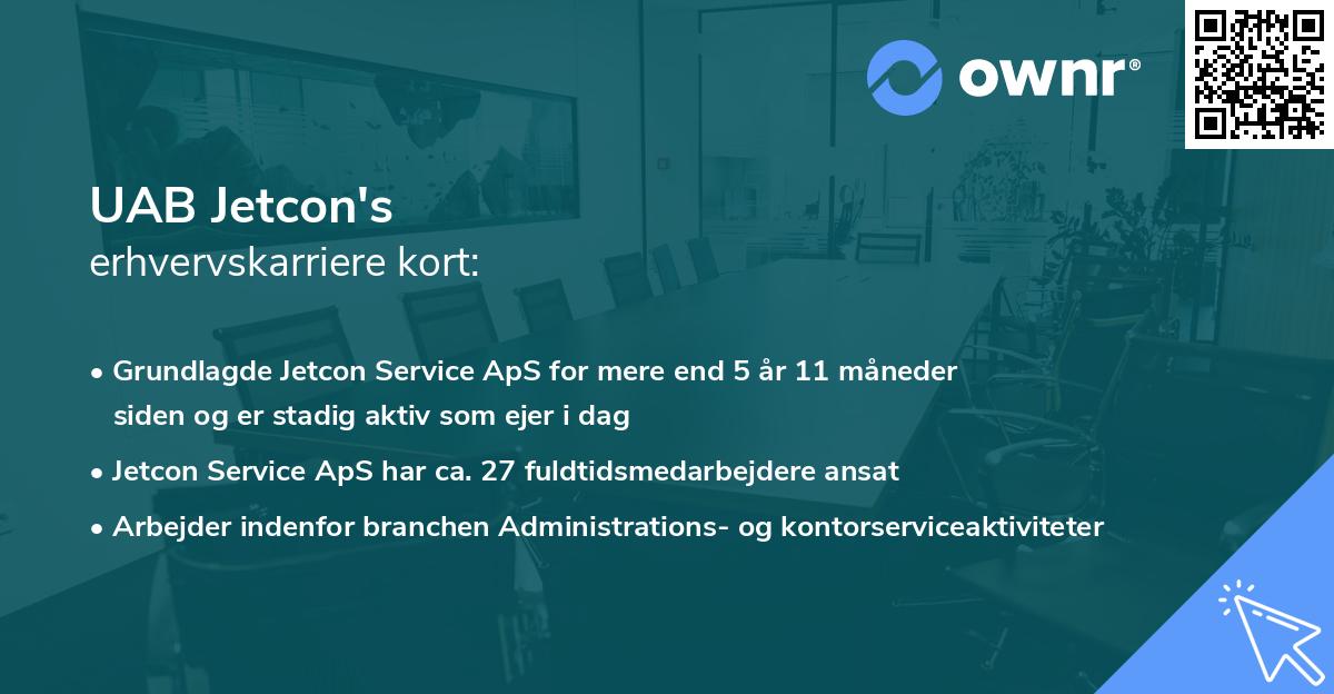 UAB Jetcon's erhvervskarriere kort
