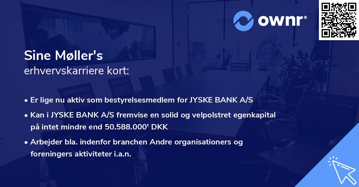 Sine Møller's erhvervskarriere kort