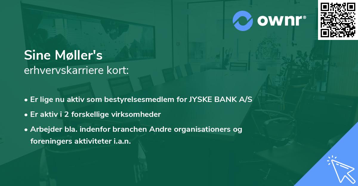 Sine Møller's erhvervskarriere kort