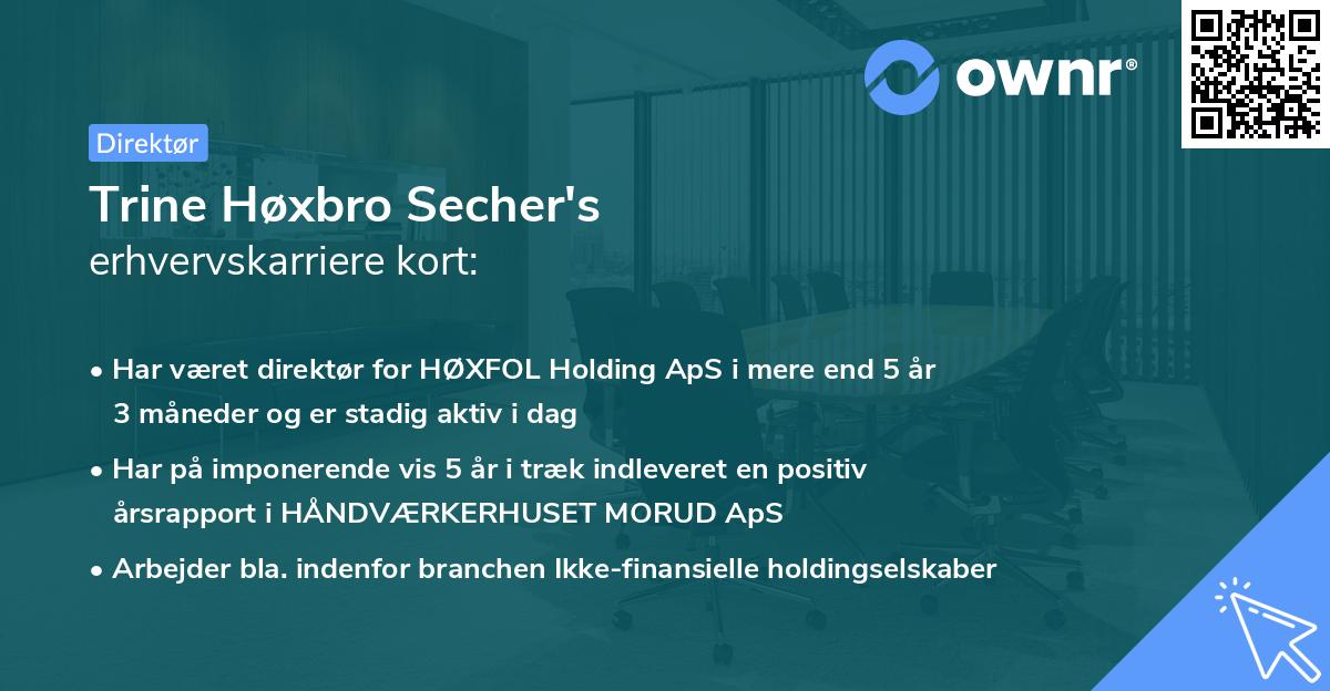 Trine Høxbro Secher's erhvervskarriere kort
