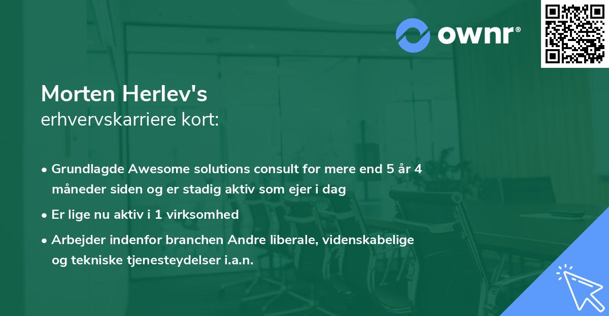 Morten Herlev's erhvervskarriere kort
