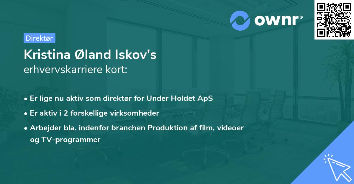 Kristina Øland Iskov's erhvervskarriere kort