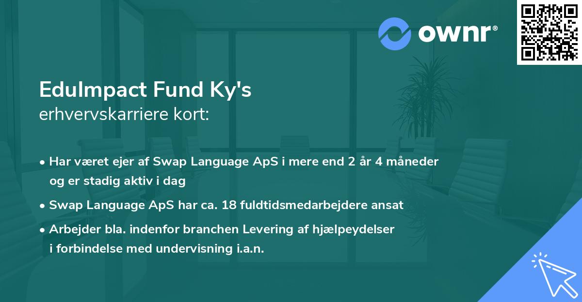 EduImpact Fund Ky's erhvervskarriere kort