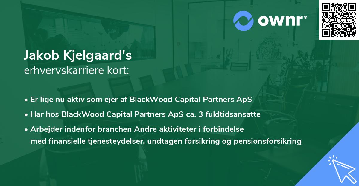 Jakob Kjelgaard's erhvervskarriere kort