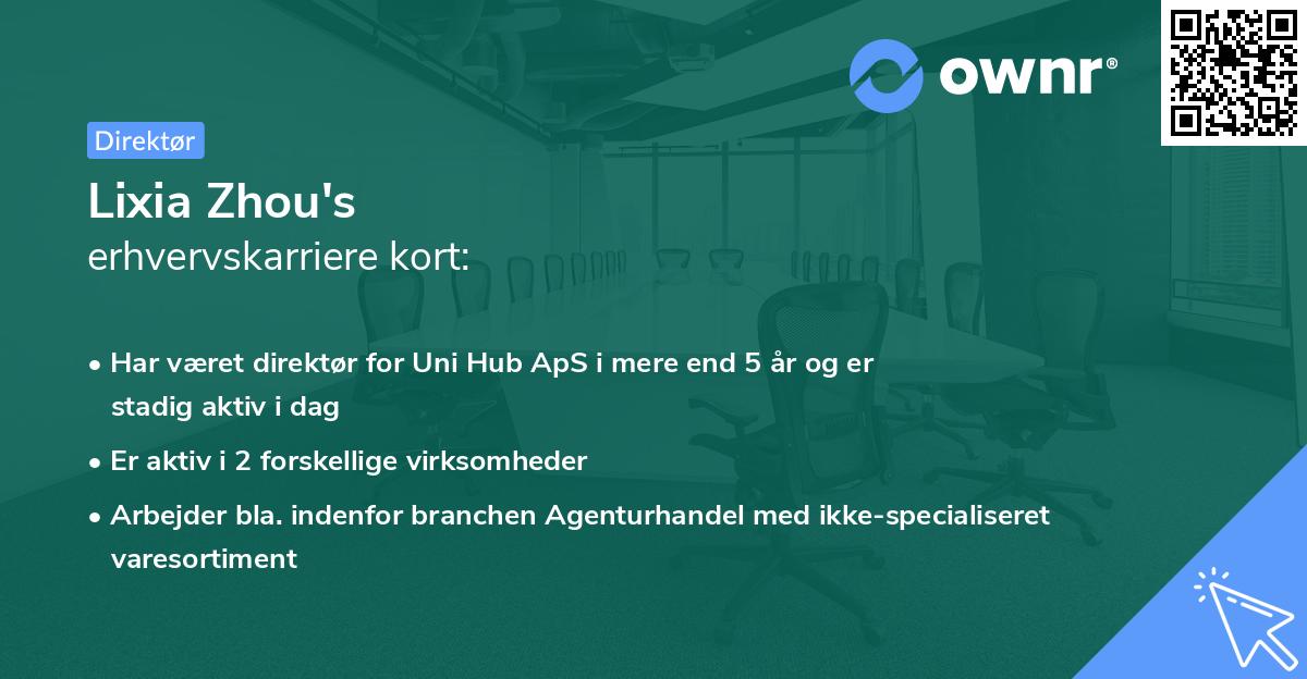 Lixia Zhou's erhvervskarriere kort