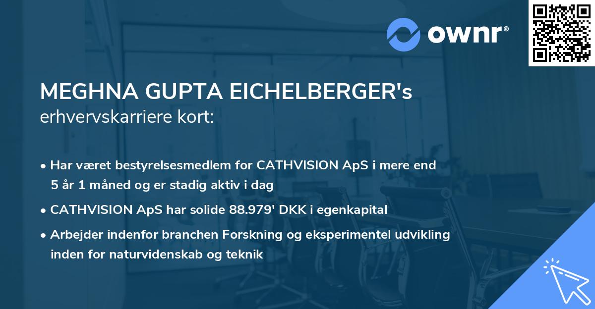 MEGHNA GUPTA EICHELBERGER's erhvervskarriere kort