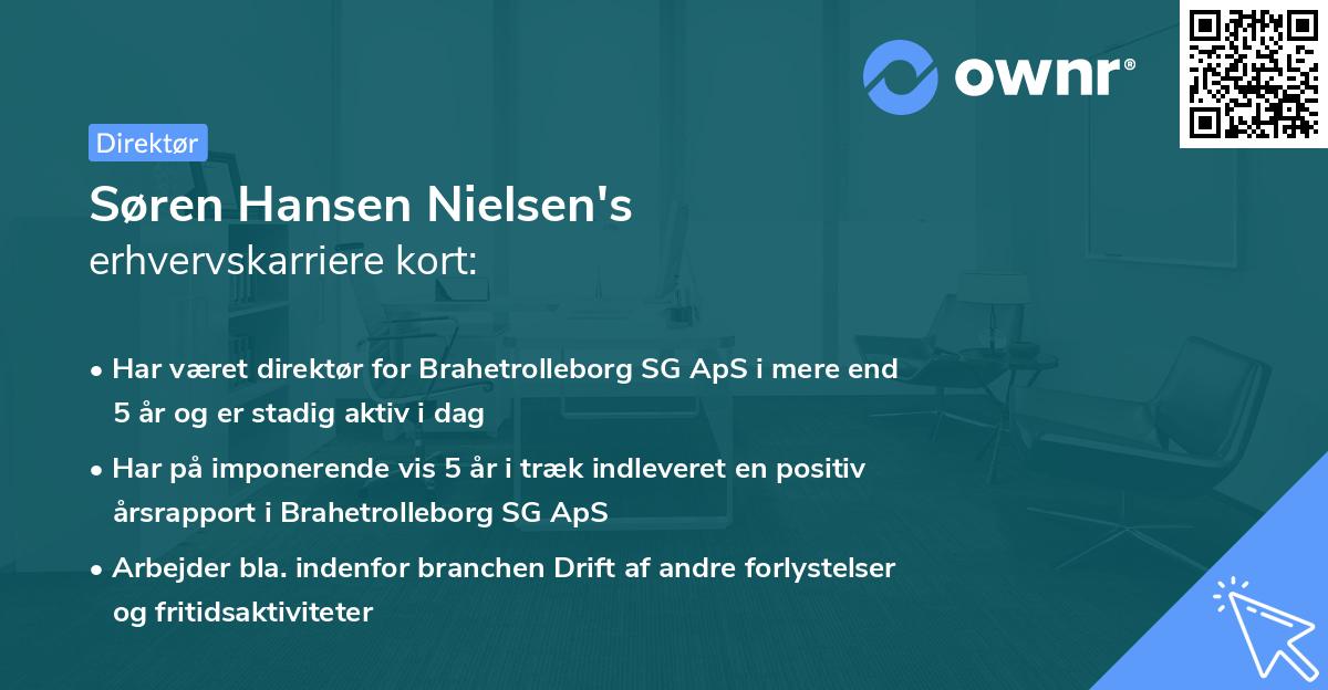 Søren Hansen Nielsen's erhvervskarriere kort