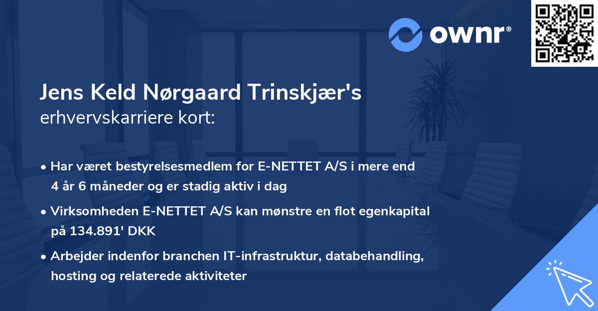 Jens Keld Nørgaard Trinskjær's erhvervskarriere kort