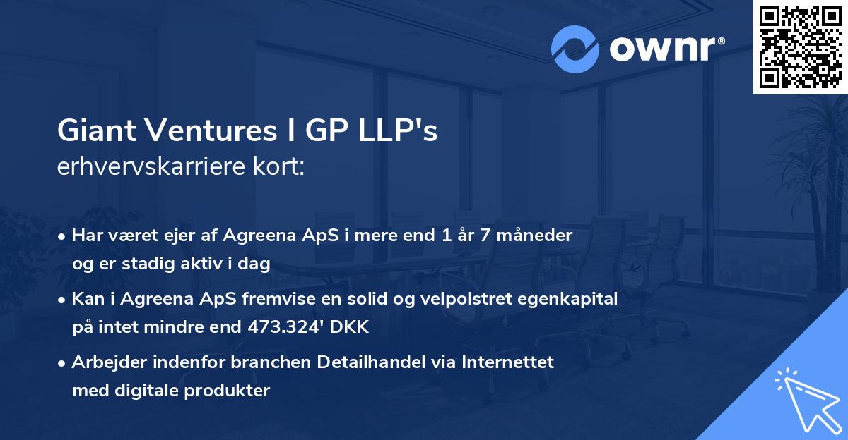 Giant Ventures I GP LLP's erhvervskarriere kort