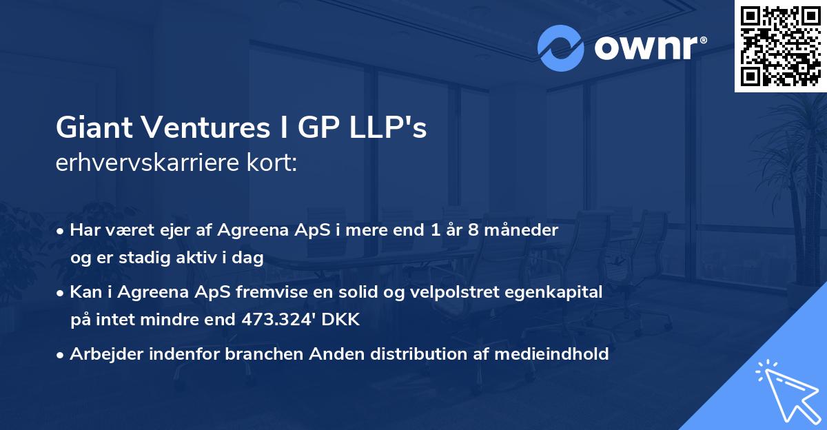 Giant Ventures I GP LLP's erhvervskarriere kort