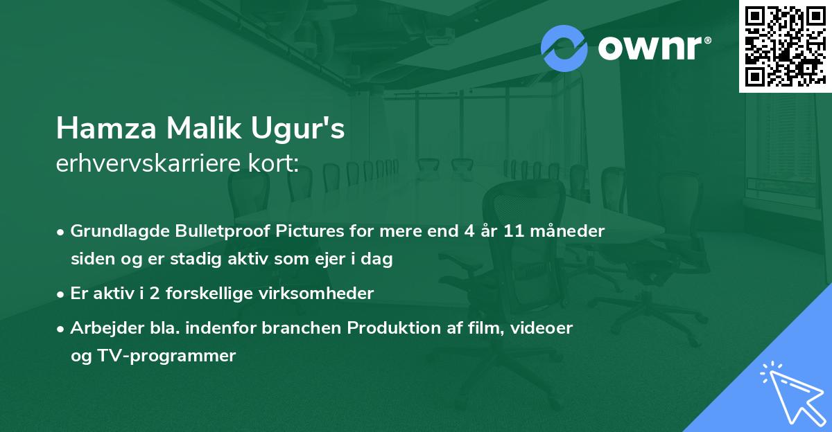 Hamza Malik Ugur's erhvervskarriere kort