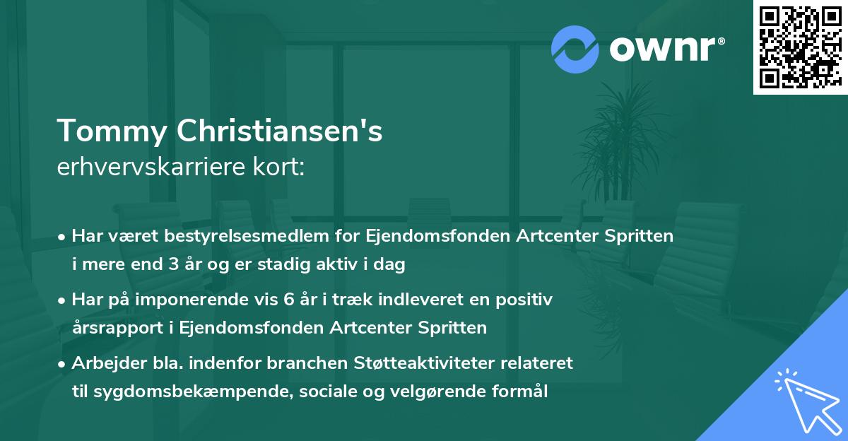 Tommy Christiansen's erhvervskarriere kort