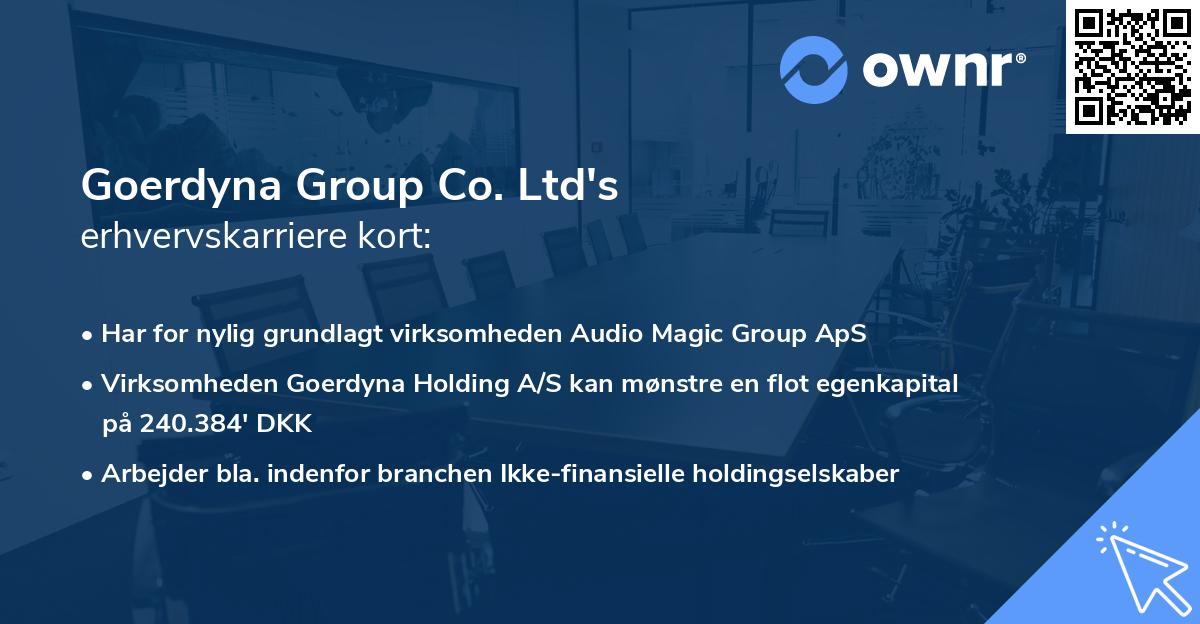 Goerdyna Group Co. Ltd's erhvervskarriere kort