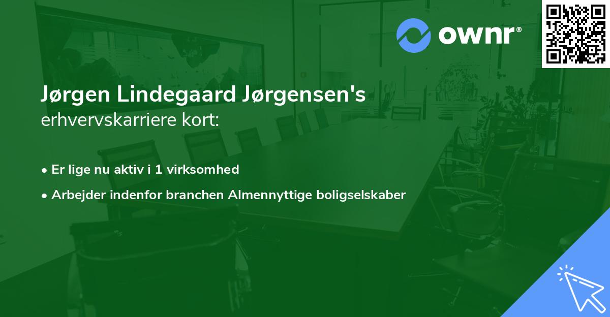 Jørgen Lindegaard Jørgensen's erhvervskarriere kort
